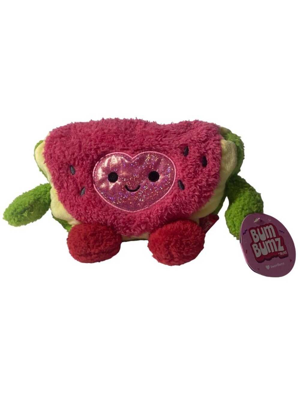 RUSS Weston Watermelon Heart Sweet Bum Bumz plush SweetBumz Valentine Day NWT